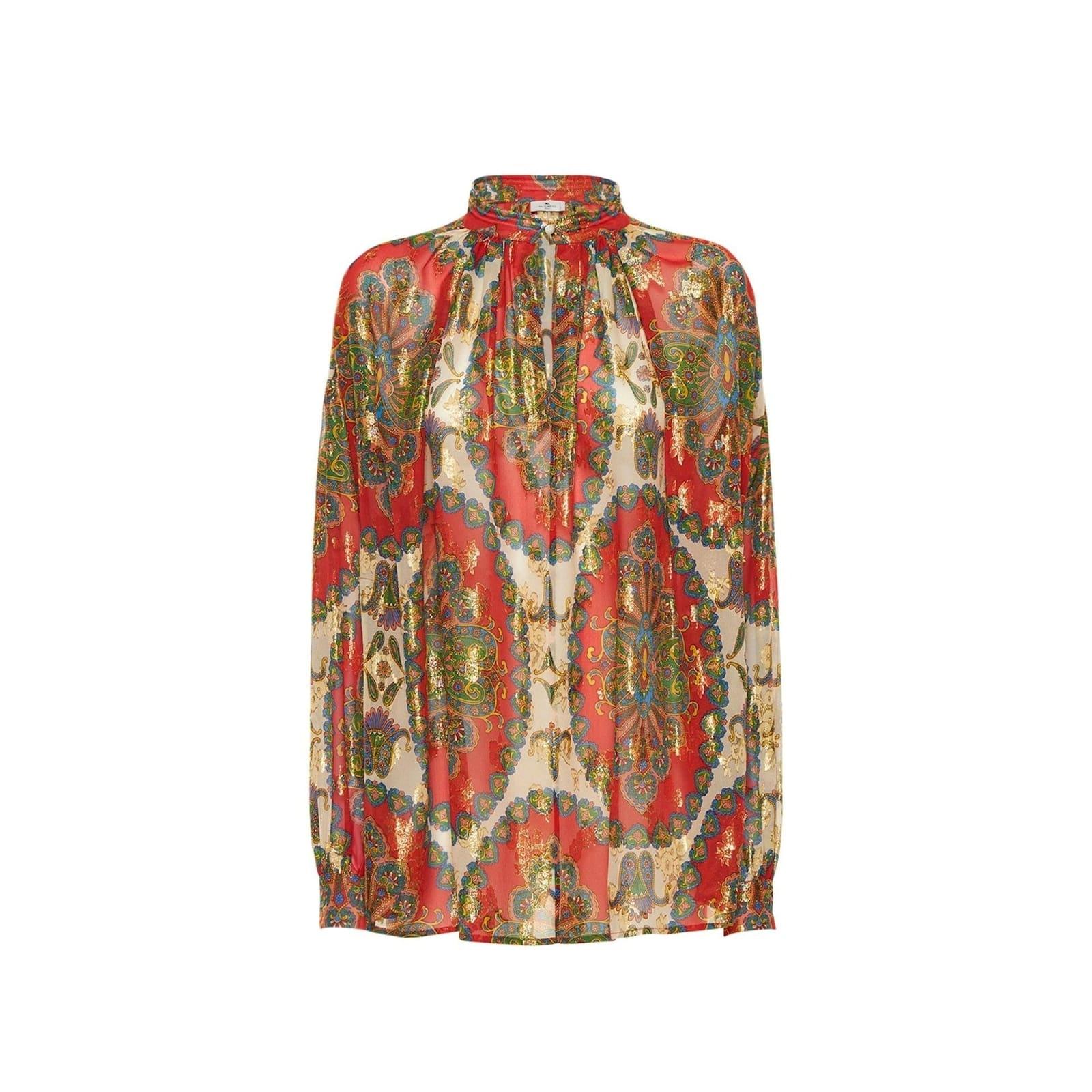 etro silk printed shirt