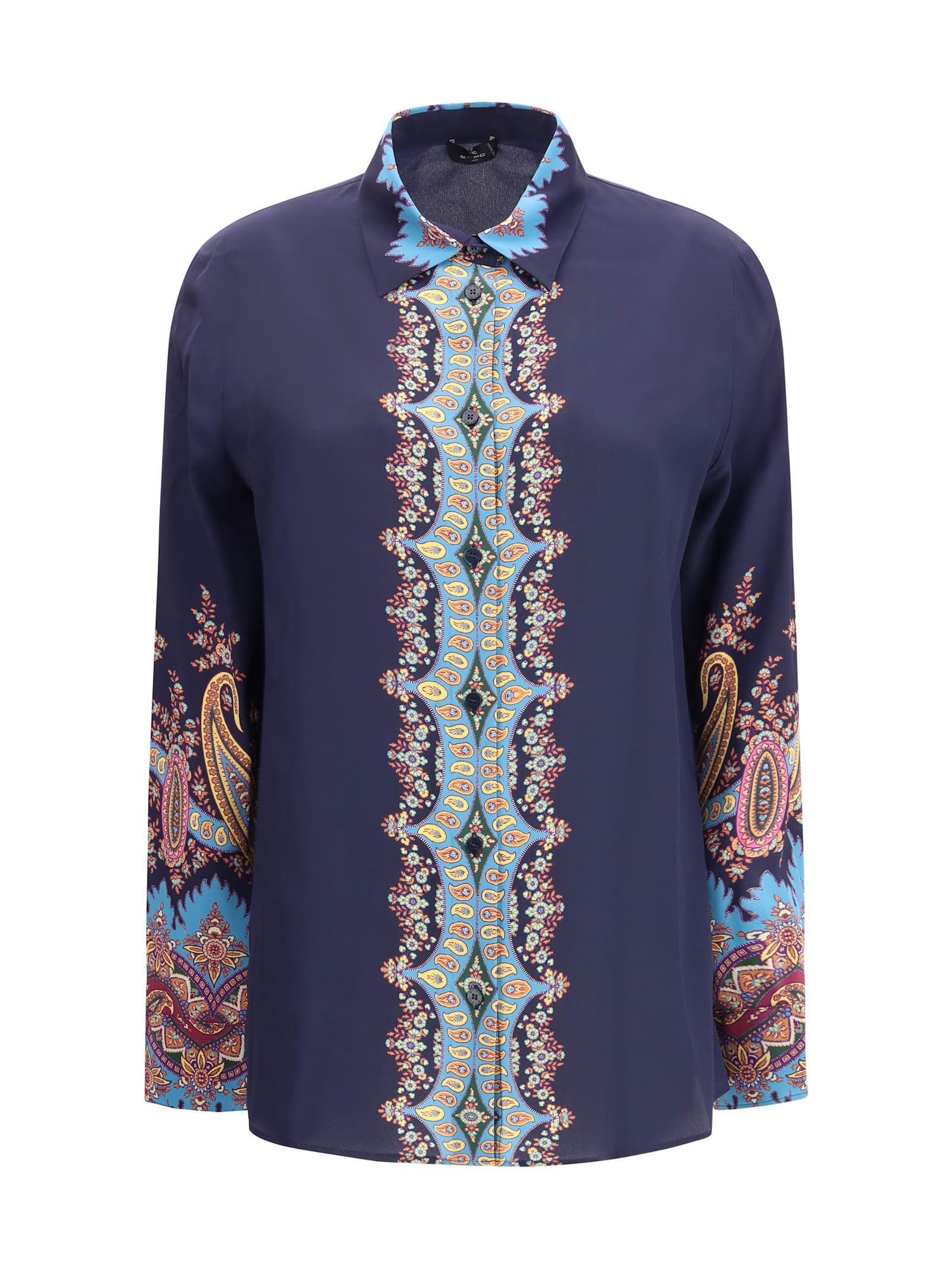 etro silk shirt paisley print