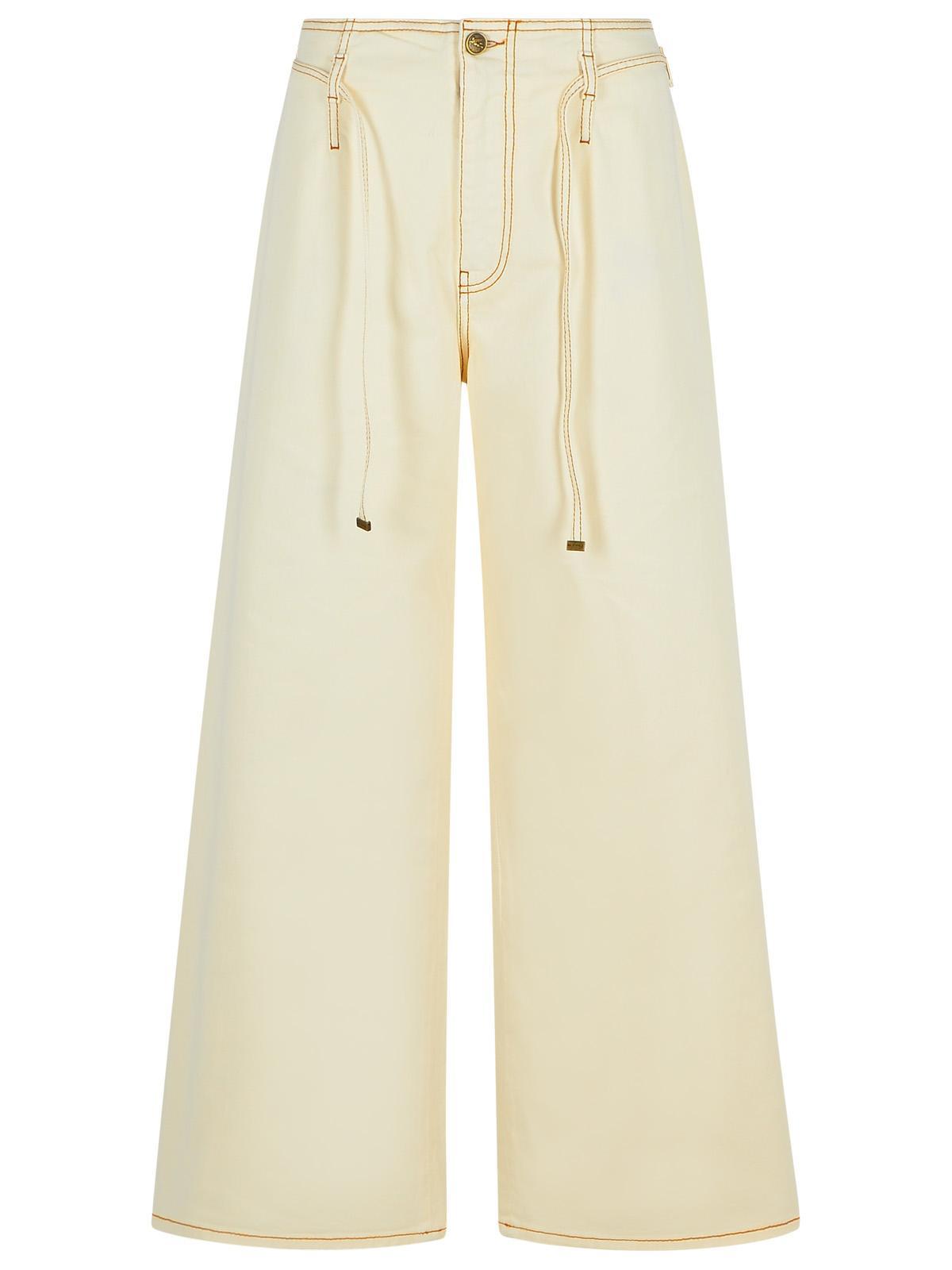 etro stretch cotton denim jeans with belt