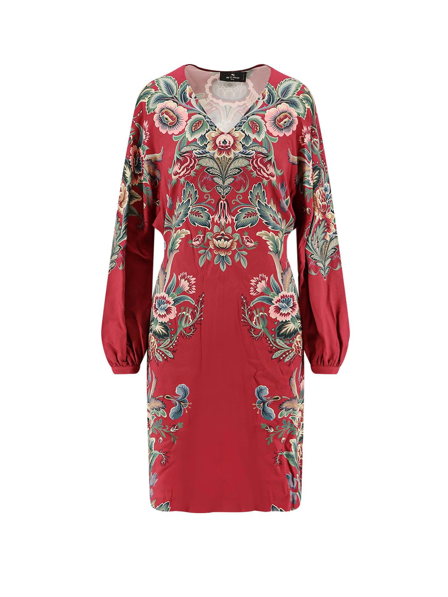 etro stretch viscose dress