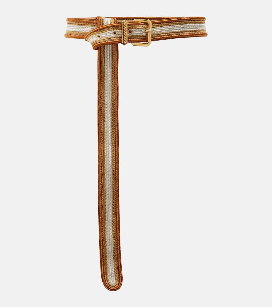 etro striped woven belt