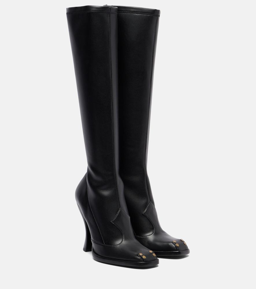 etro studded leather knee