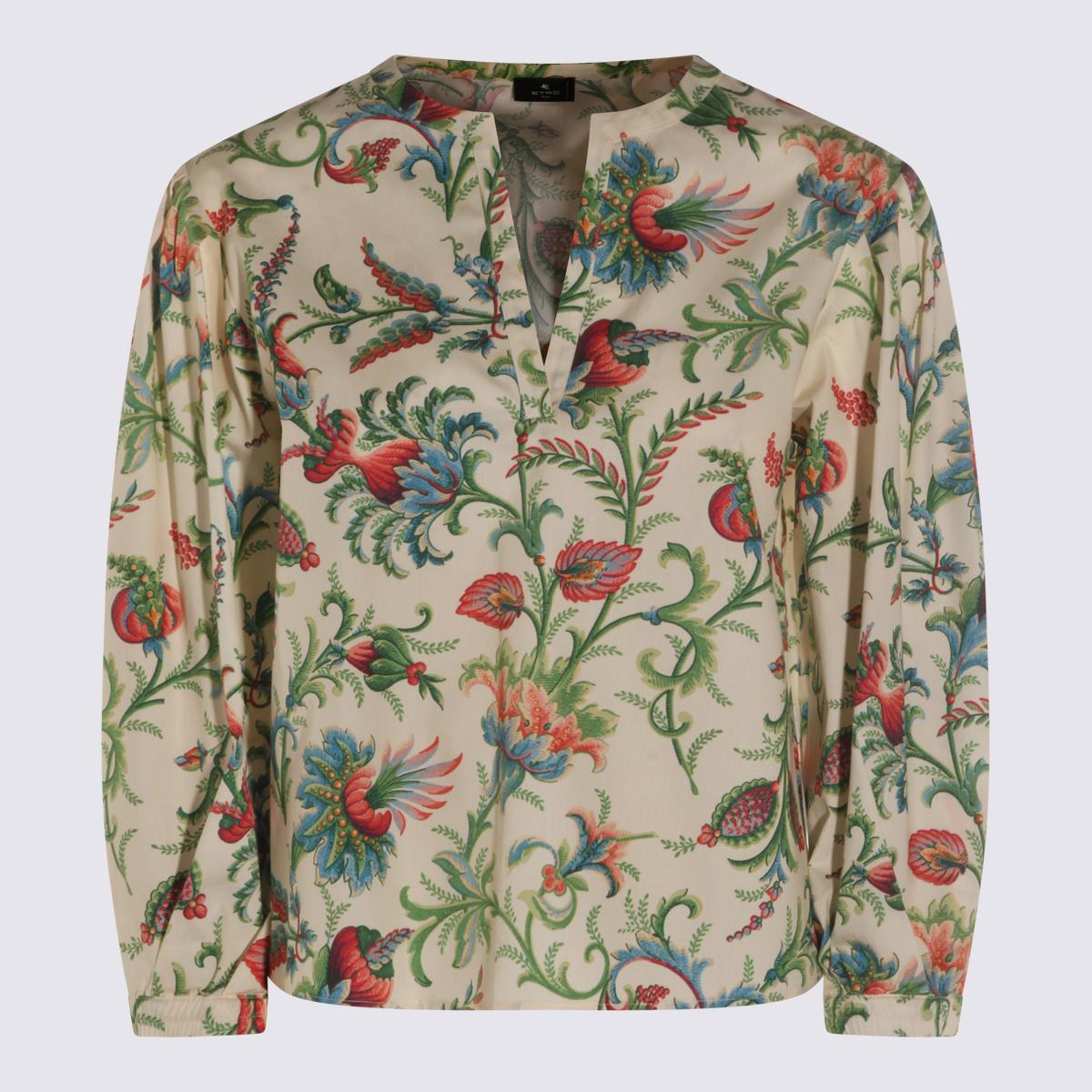 etro top red _100 % co - women