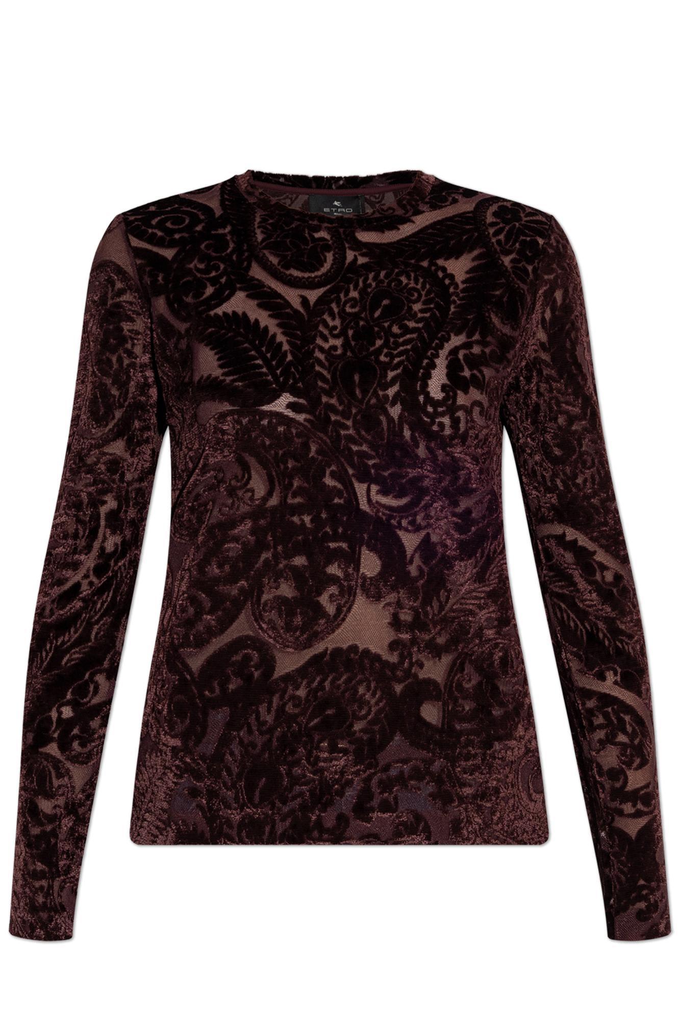 etro top with a velvet pattern