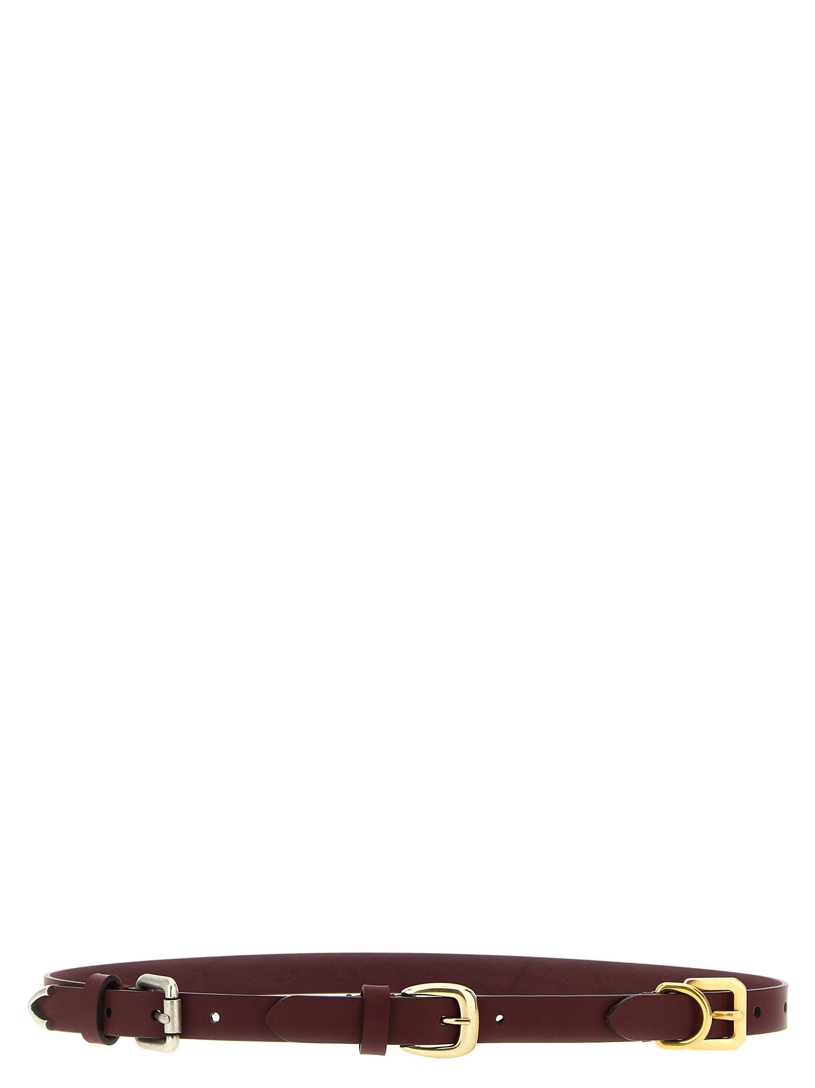 etro triple buckle belt