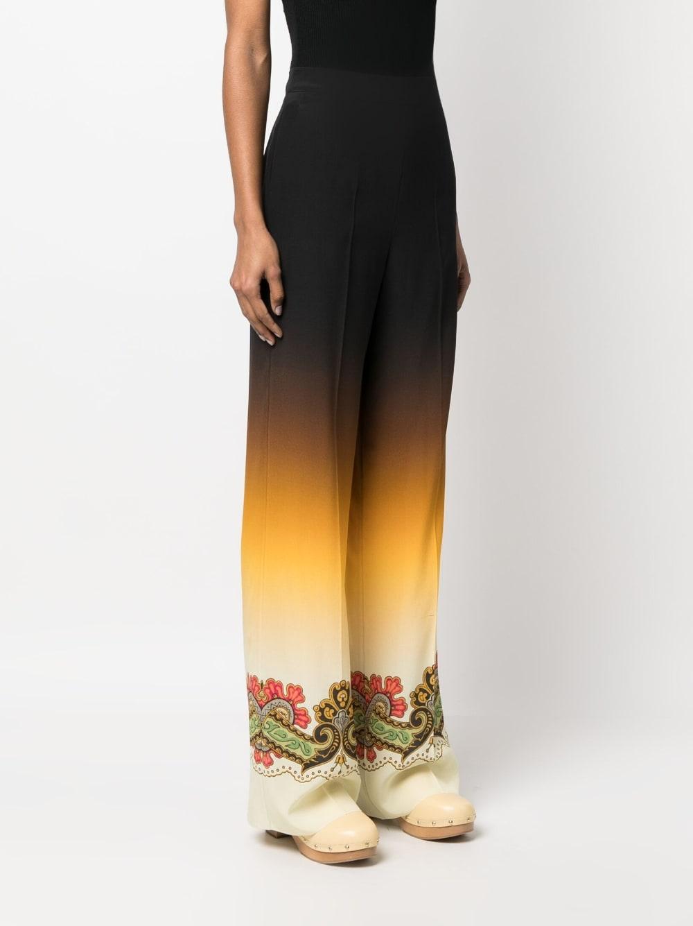 etro trousers black silk - women