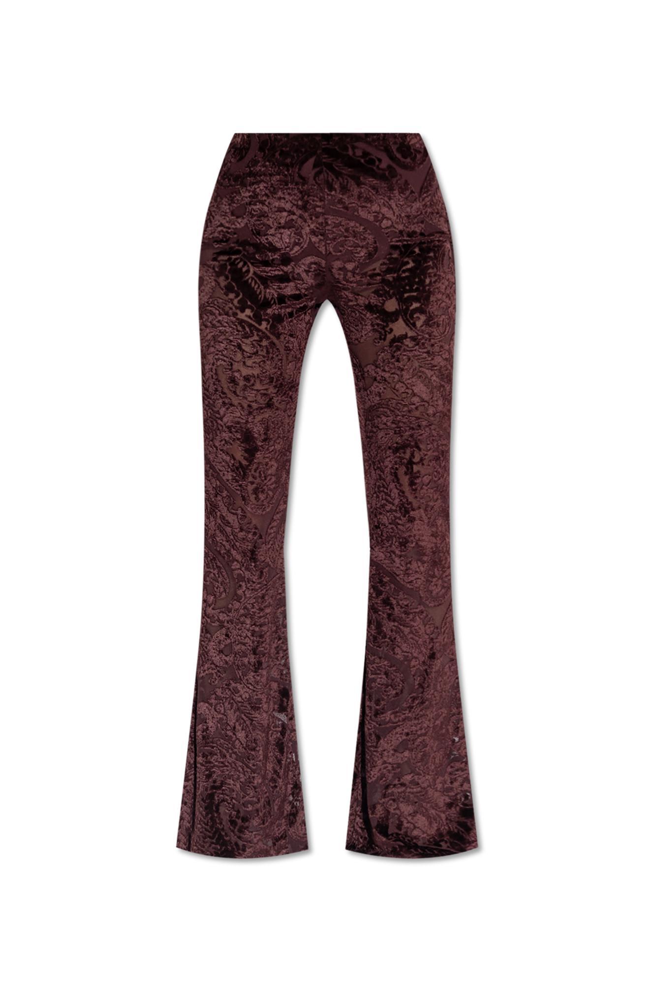 etro trousers with a velvet pattern