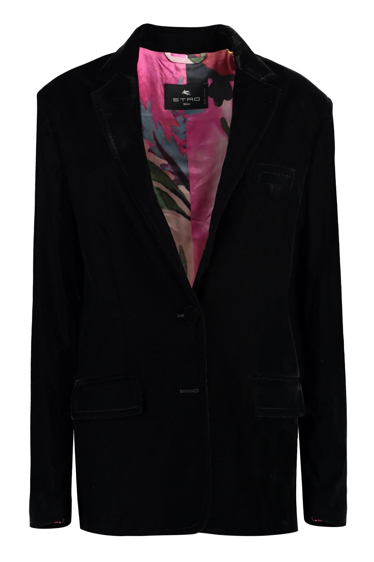 etro velvet blazer