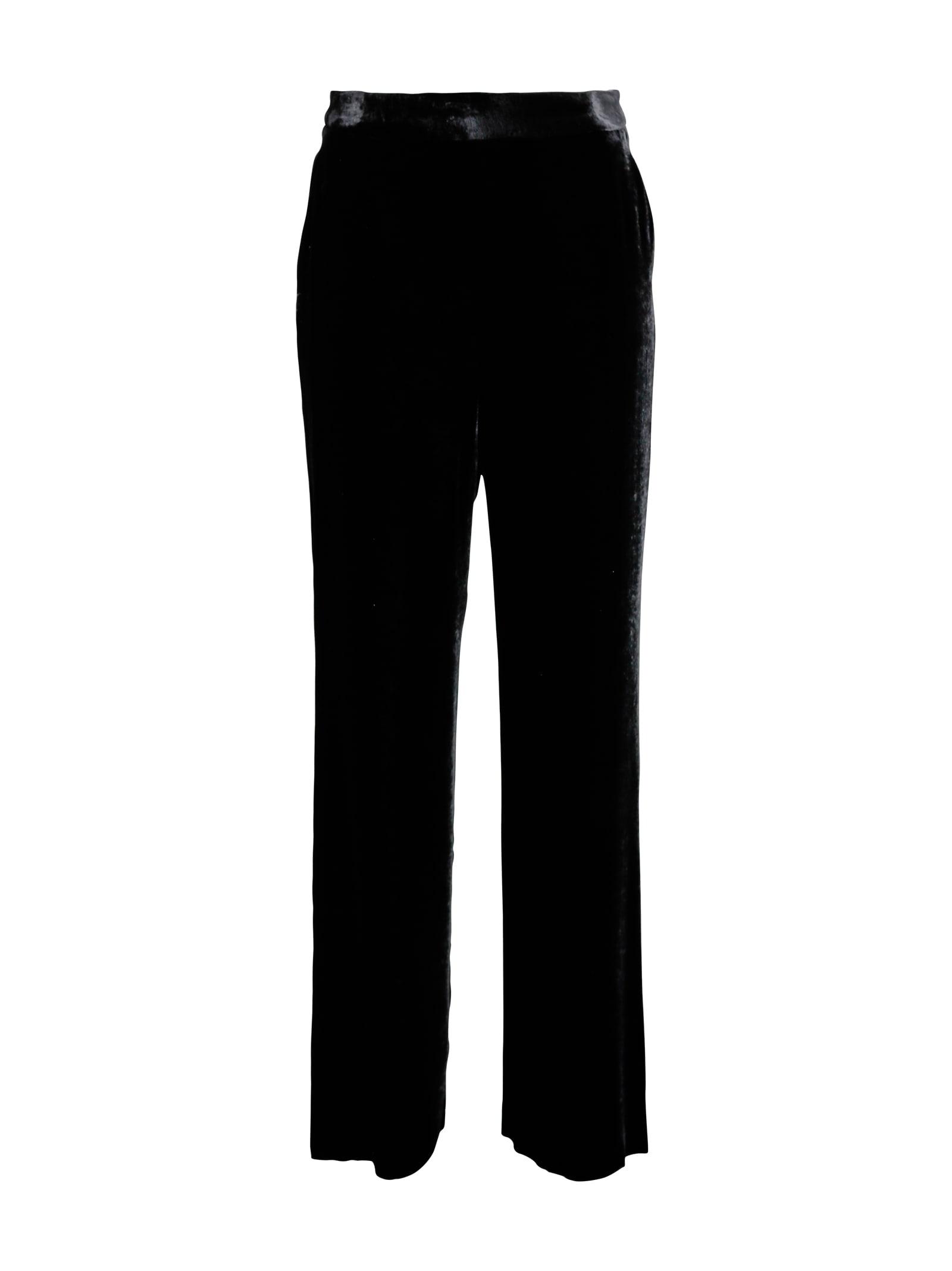 etro velvet palazzo trousers