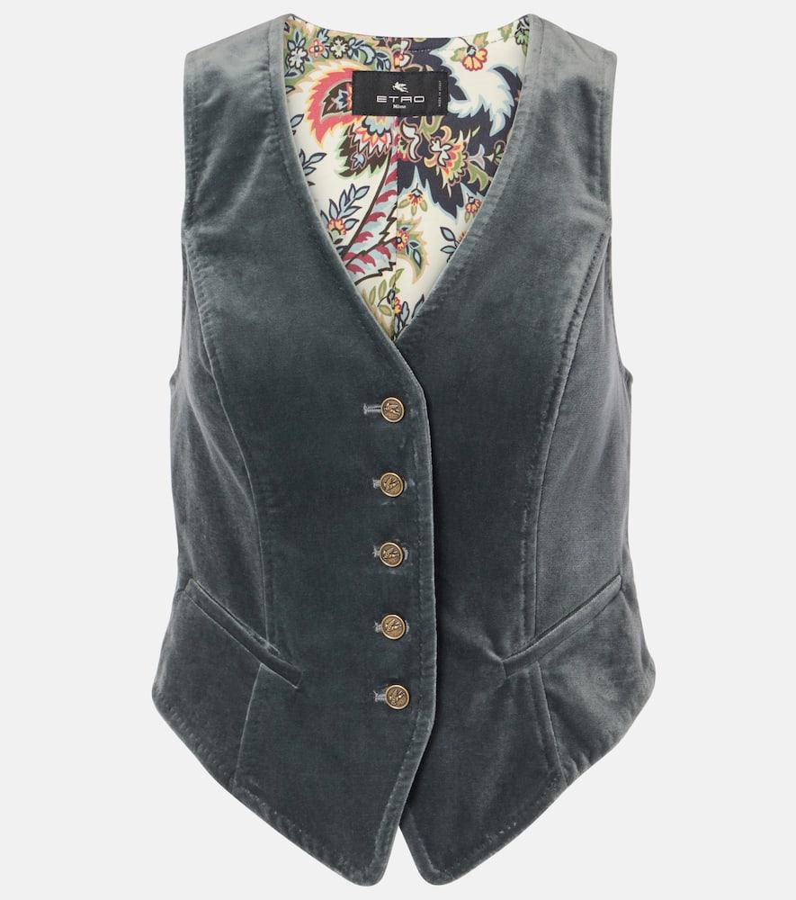 etro velvet vest