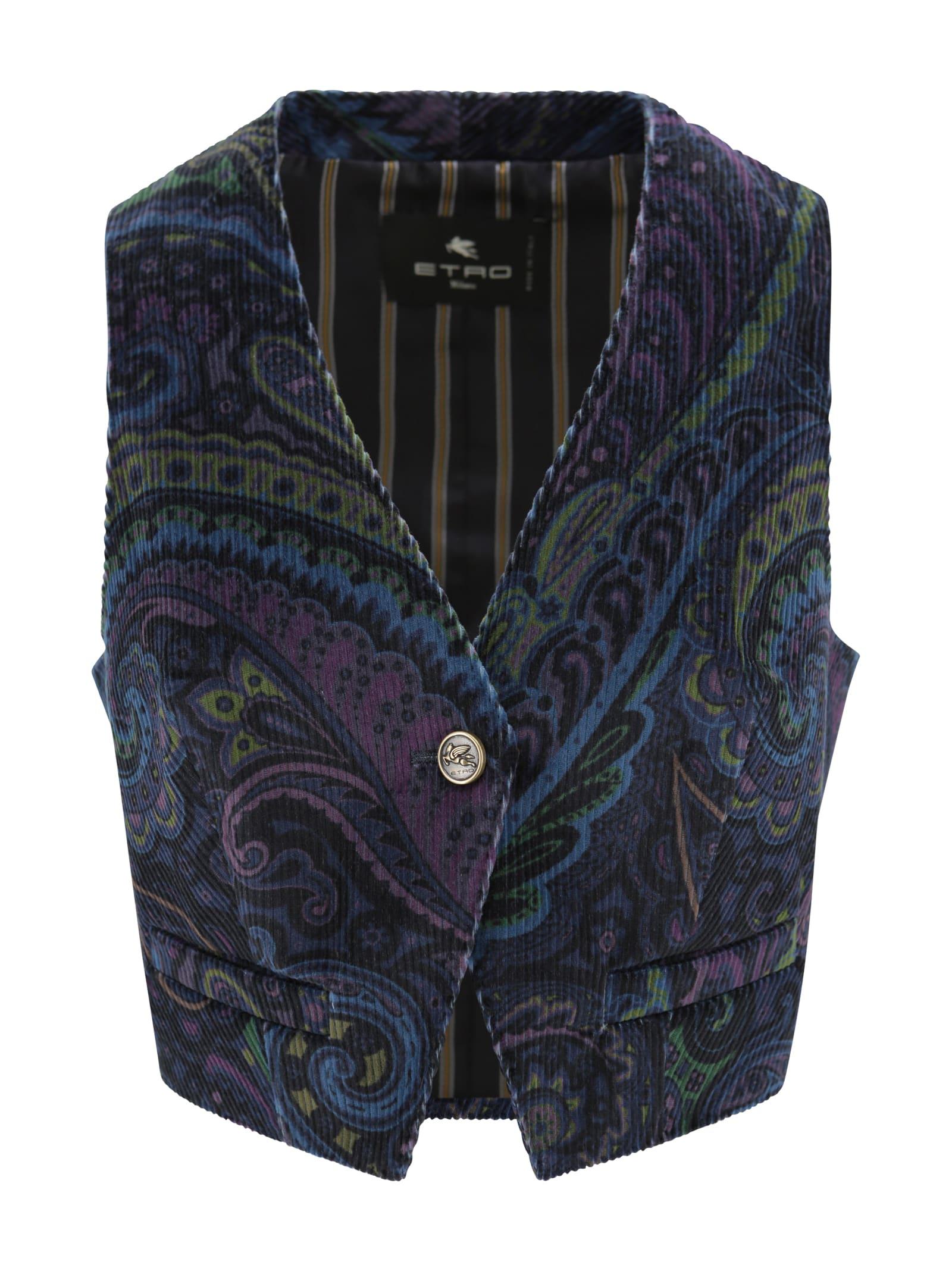 etro velvet waistcoat