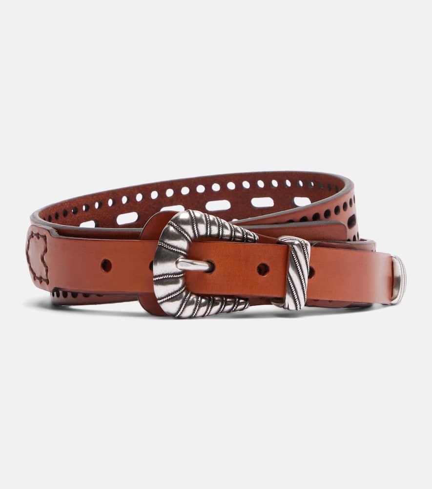 etro western leather belt