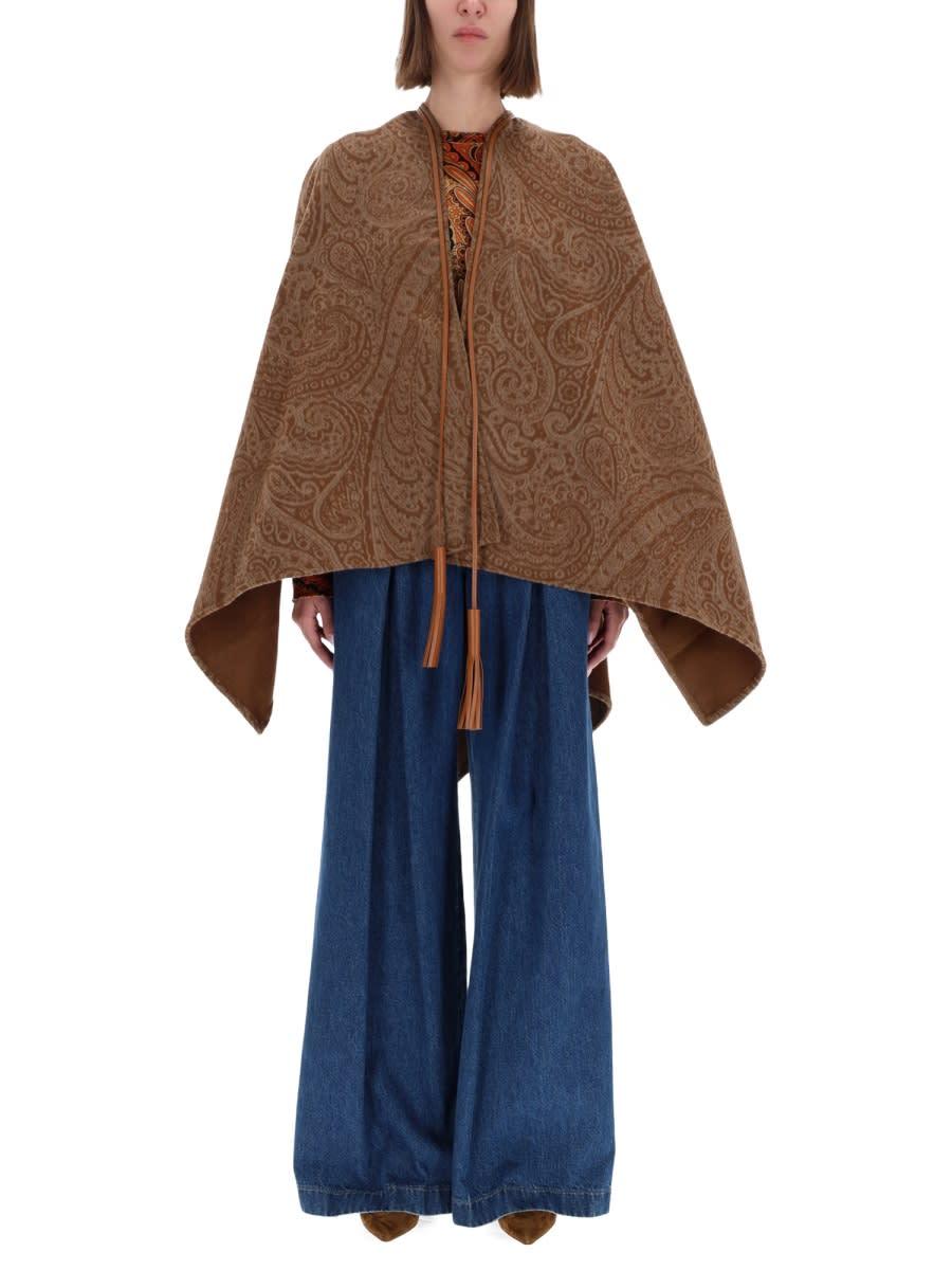etro wool and cashmere cape