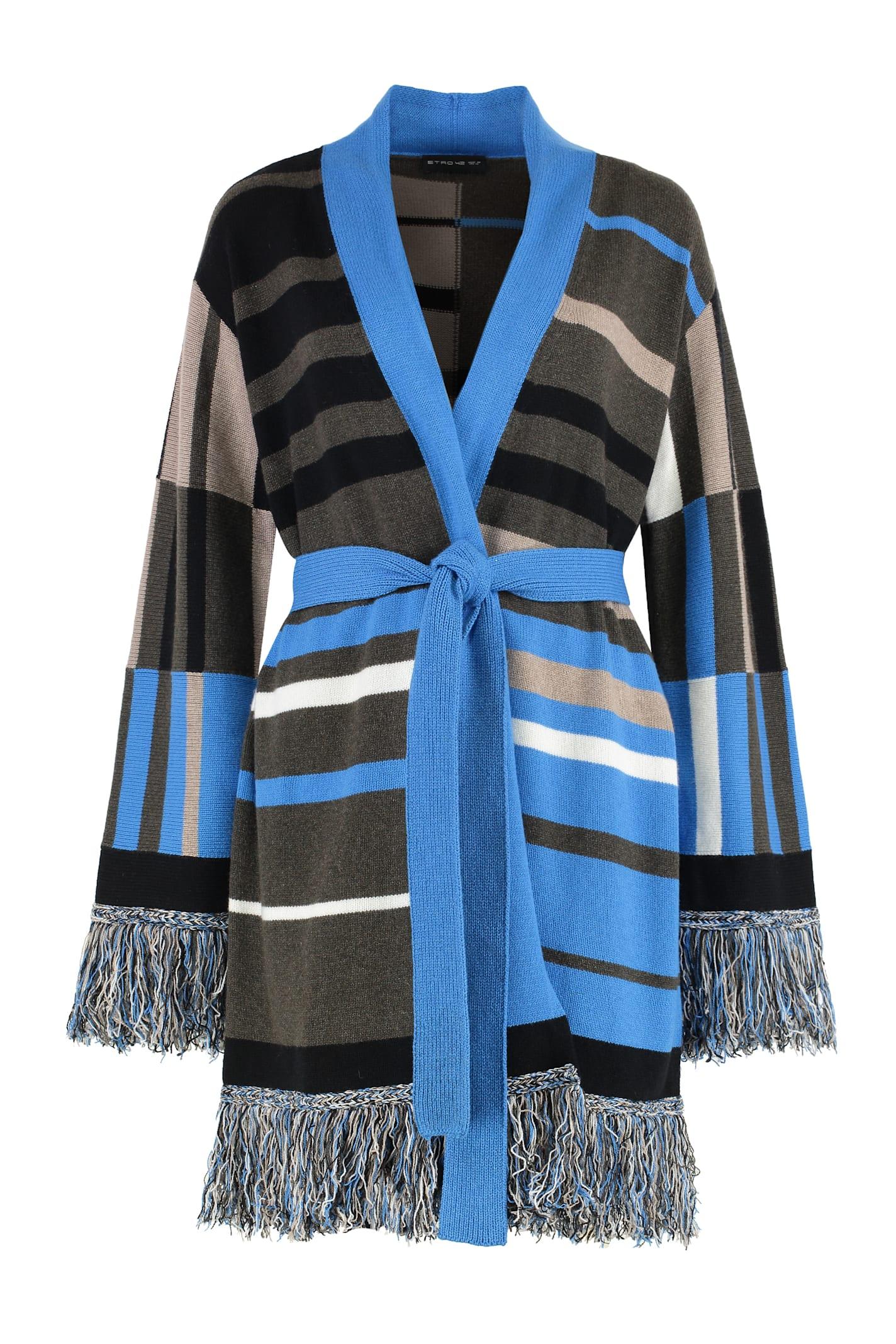 etro wool blend maxi-cardigan