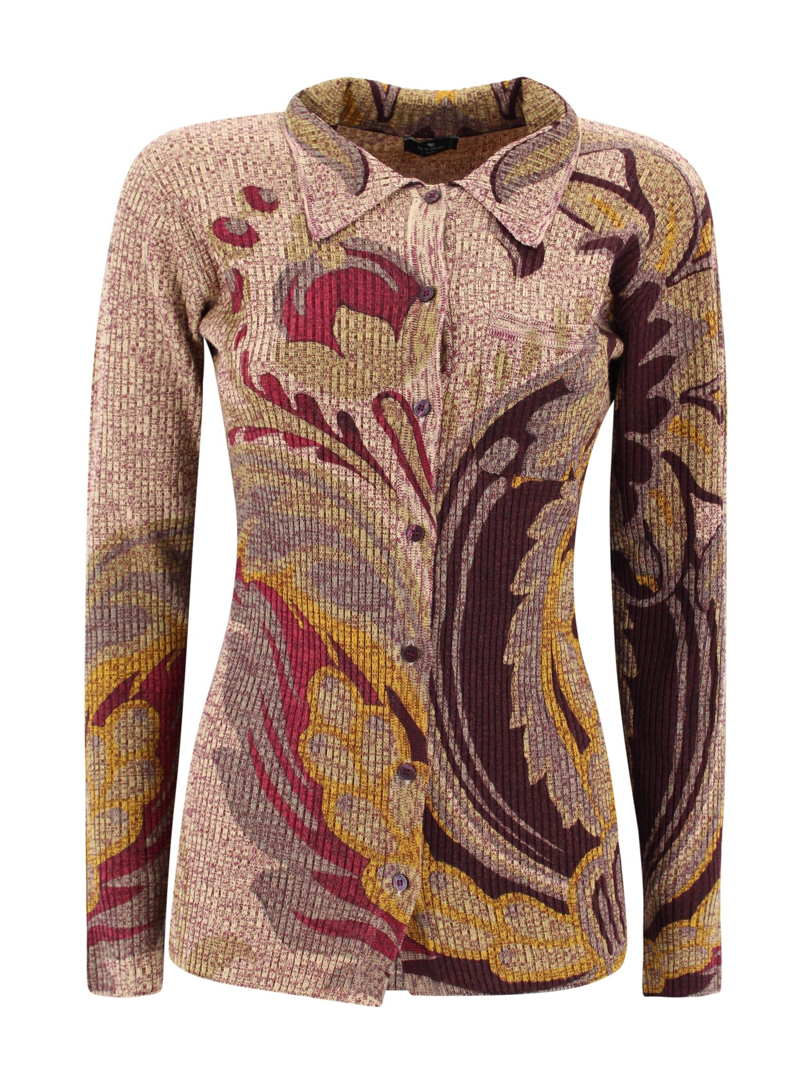 etro wool knit shirt