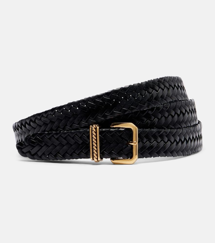 etro woven leather belt