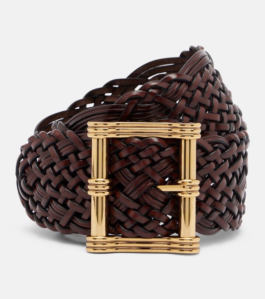 etro woven leather belt