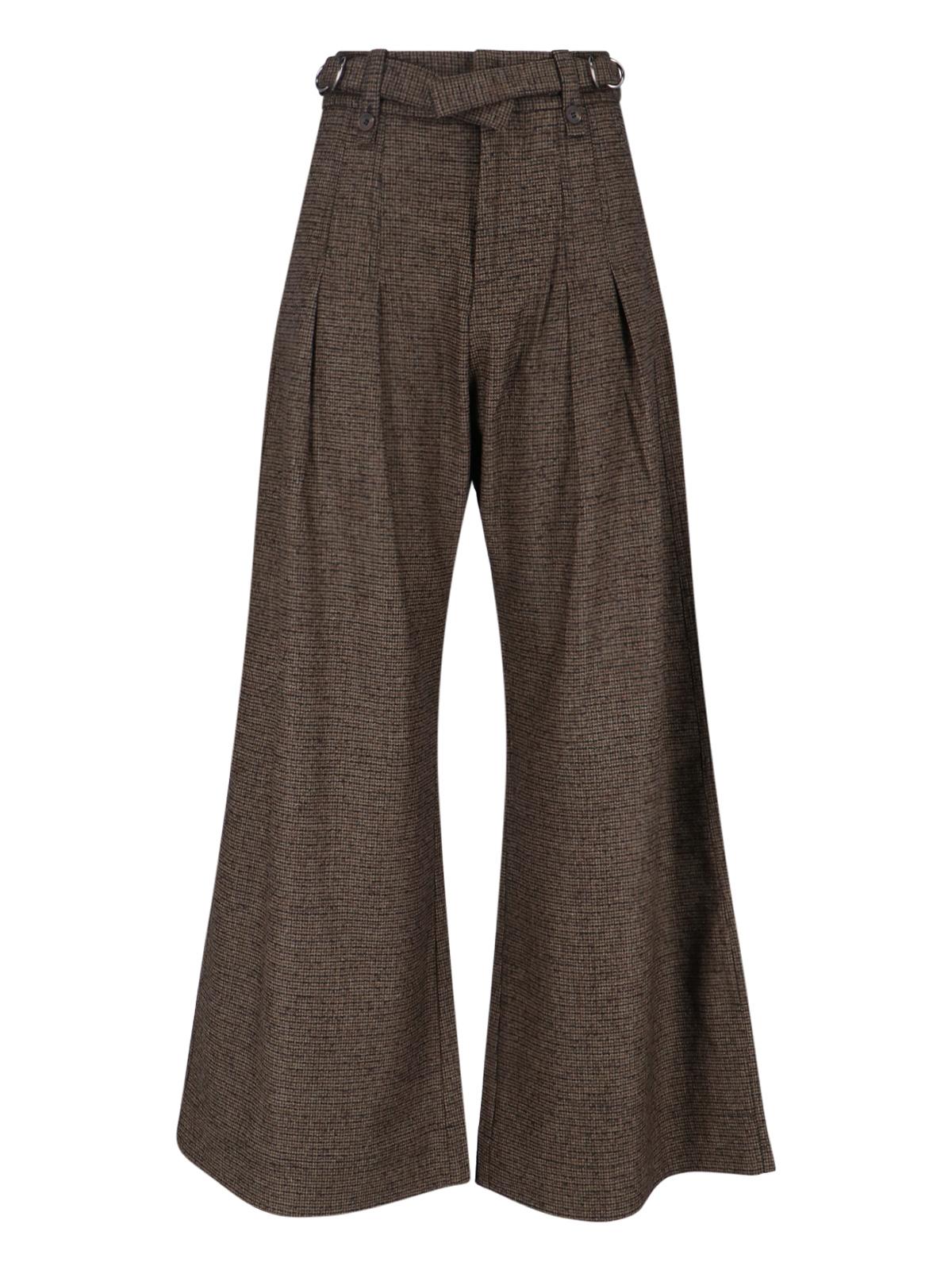 eudon choi trousers brown wool - women