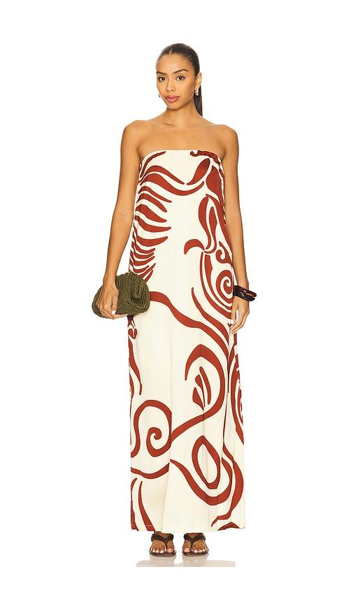 eugenia fernandez aura dress in ivory.