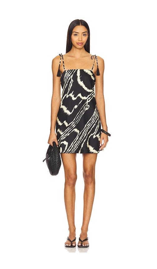 eugenia fernandez gorgasia mini dress in black.
