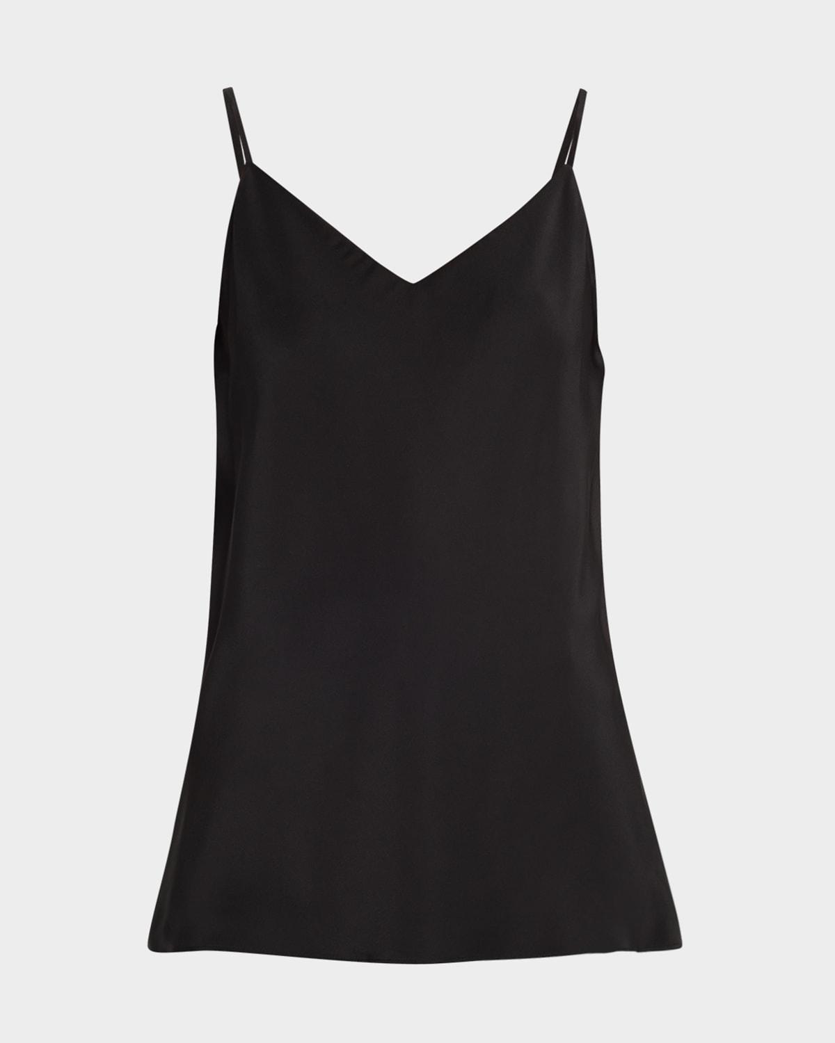 eva luxe charmeuse bias tank