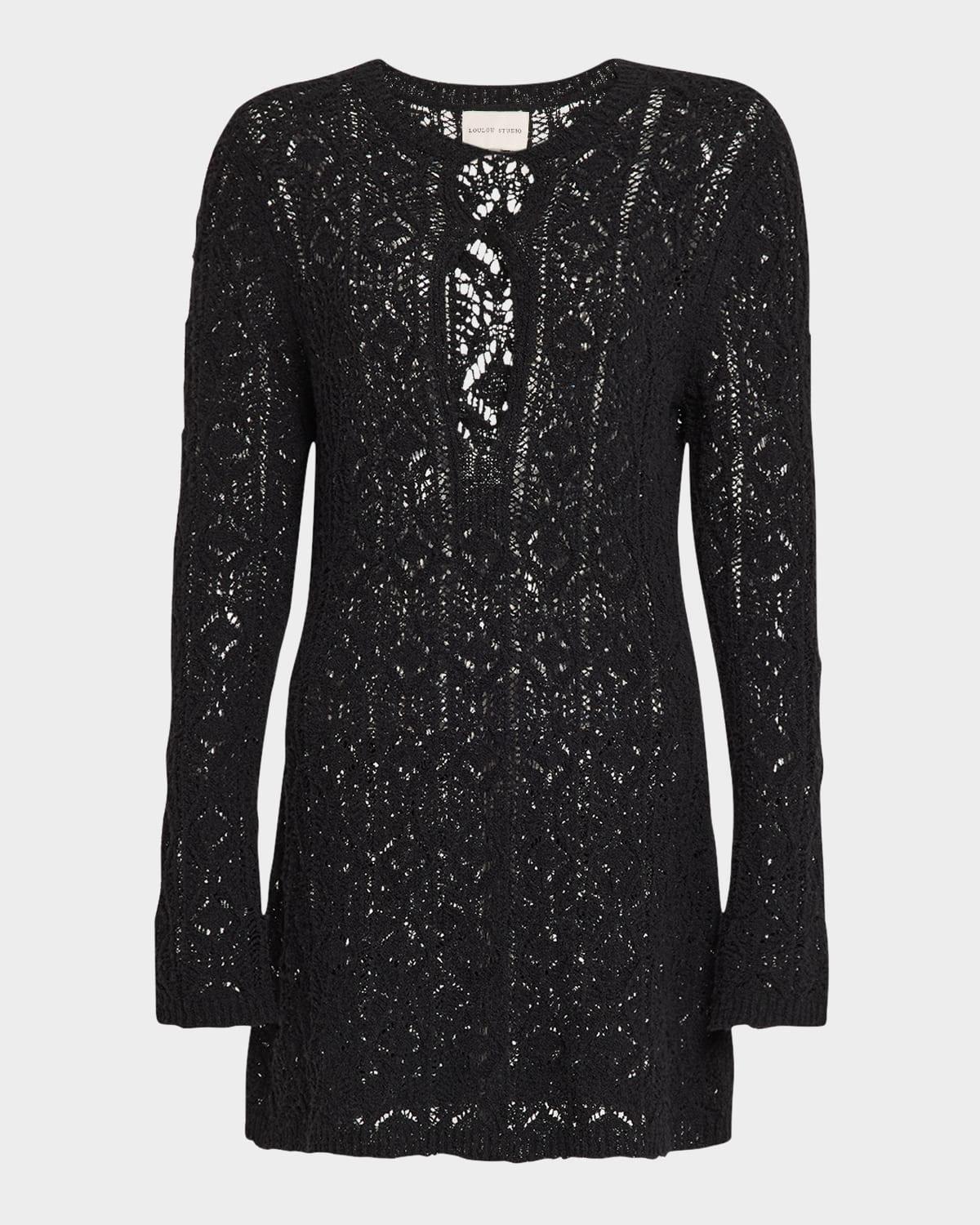 evan lace stitch dress