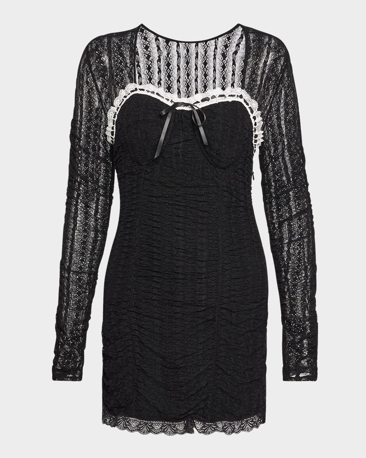 evangelina lace mini dress