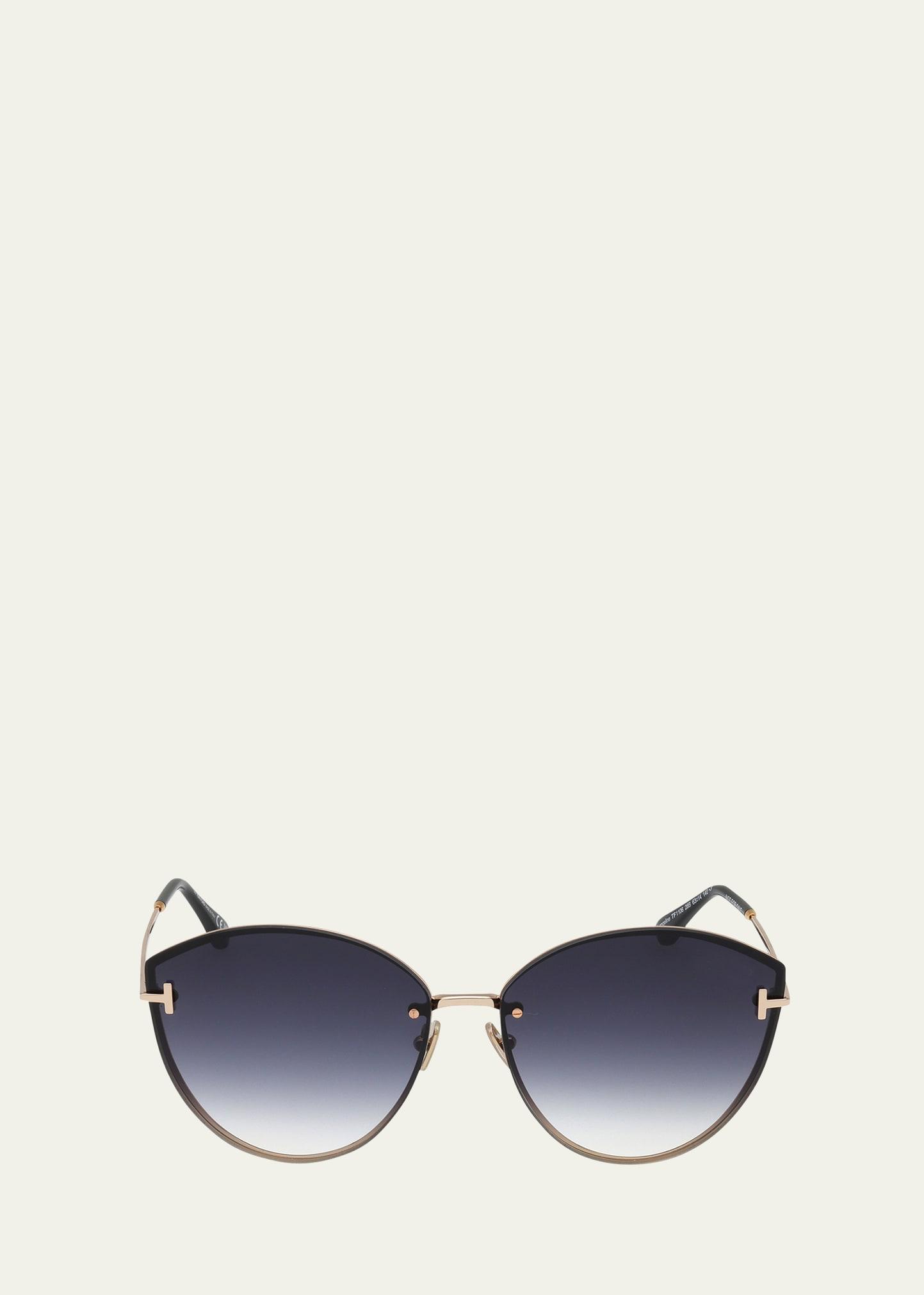 evangeline metal cat-eye sunglasses