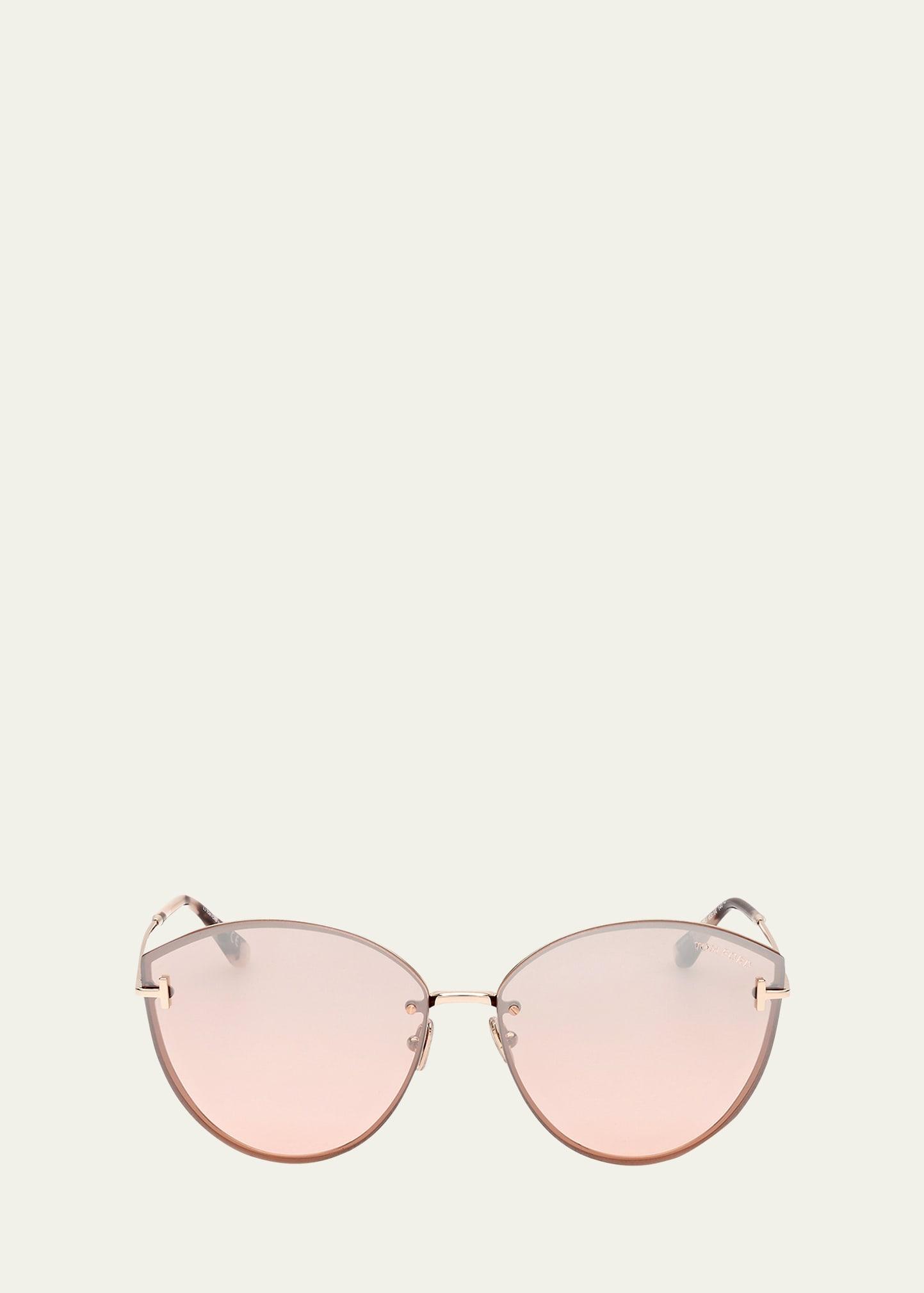 evangeline metal cat-eye sunglasses