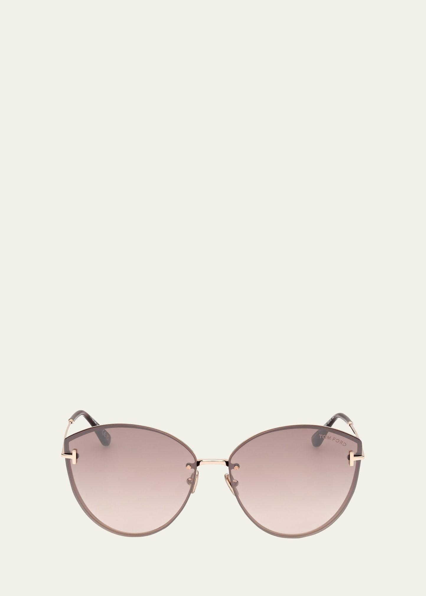 evangeline metal cat-eye sunglasses