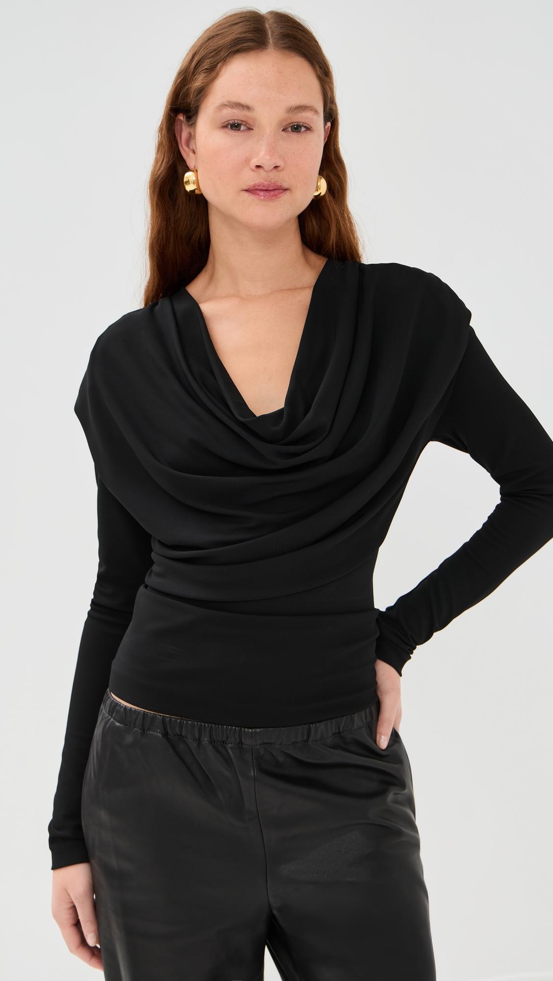 evening cowl neck top