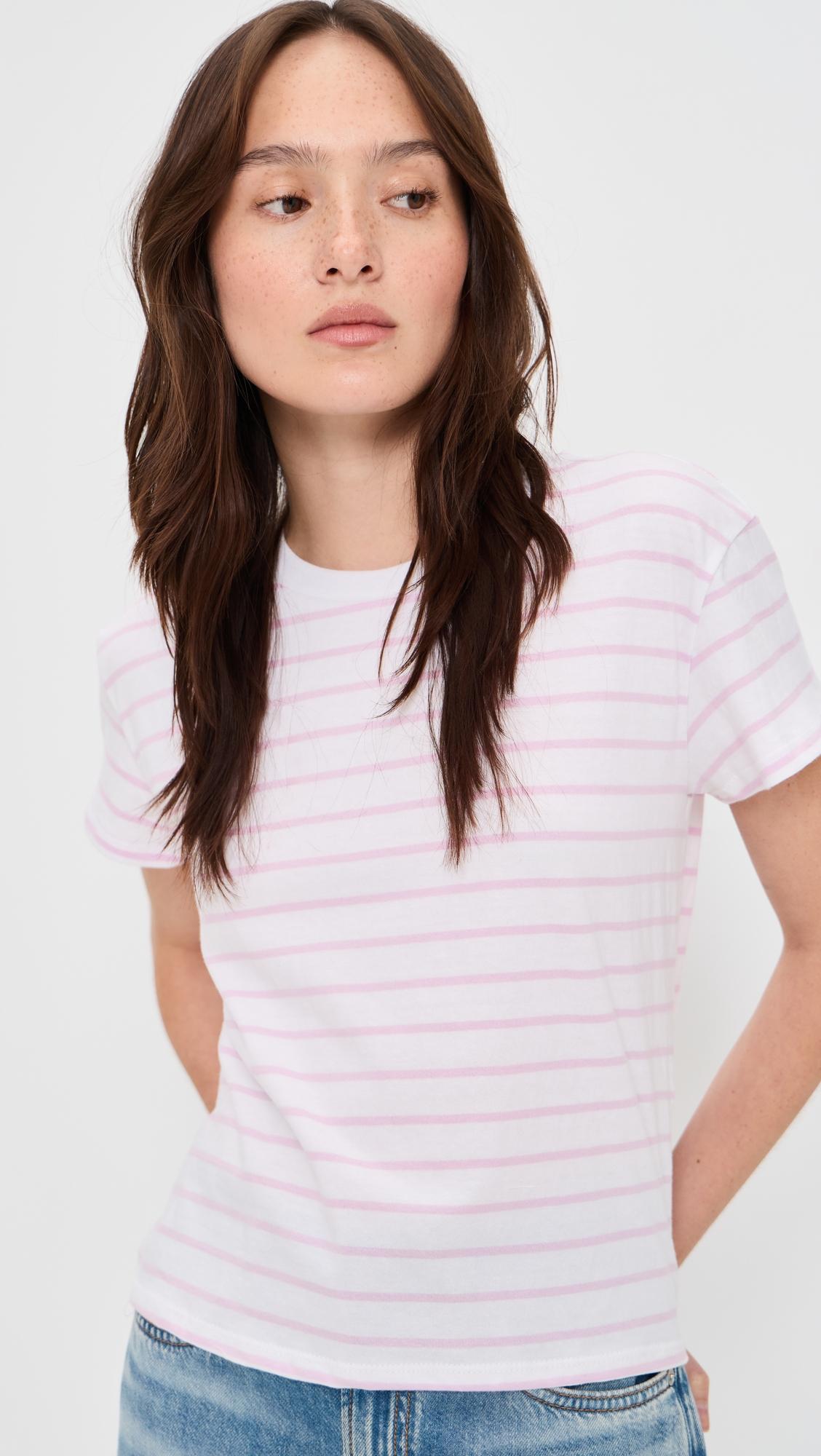 everett stripe boxy crew neck tee