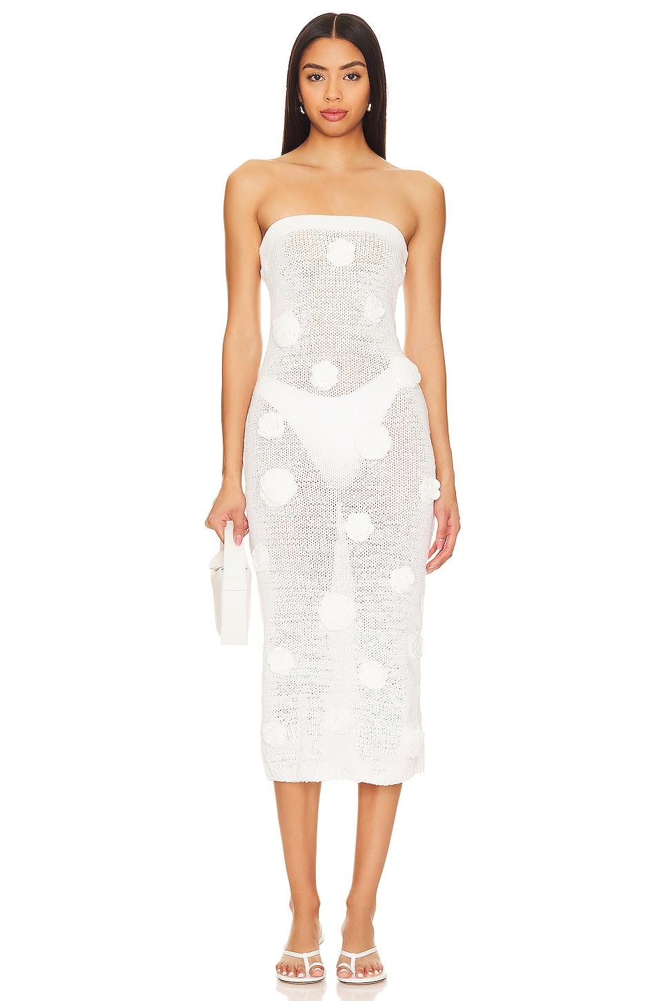 everla rosette midi dress