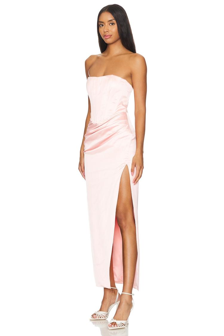 everlasting satin midi dress