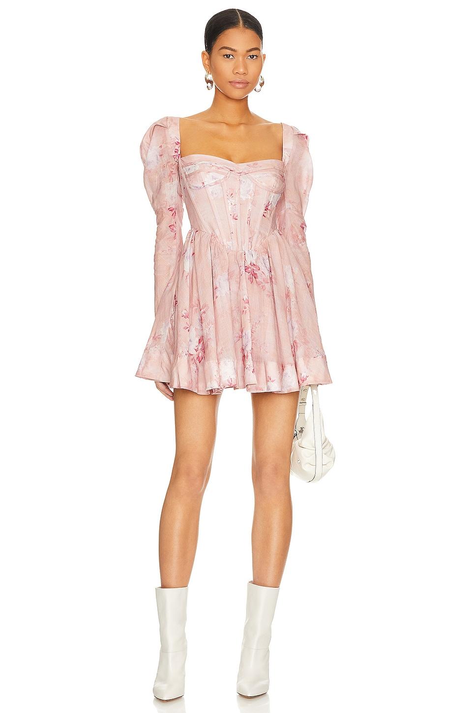 evermore floral mini dress