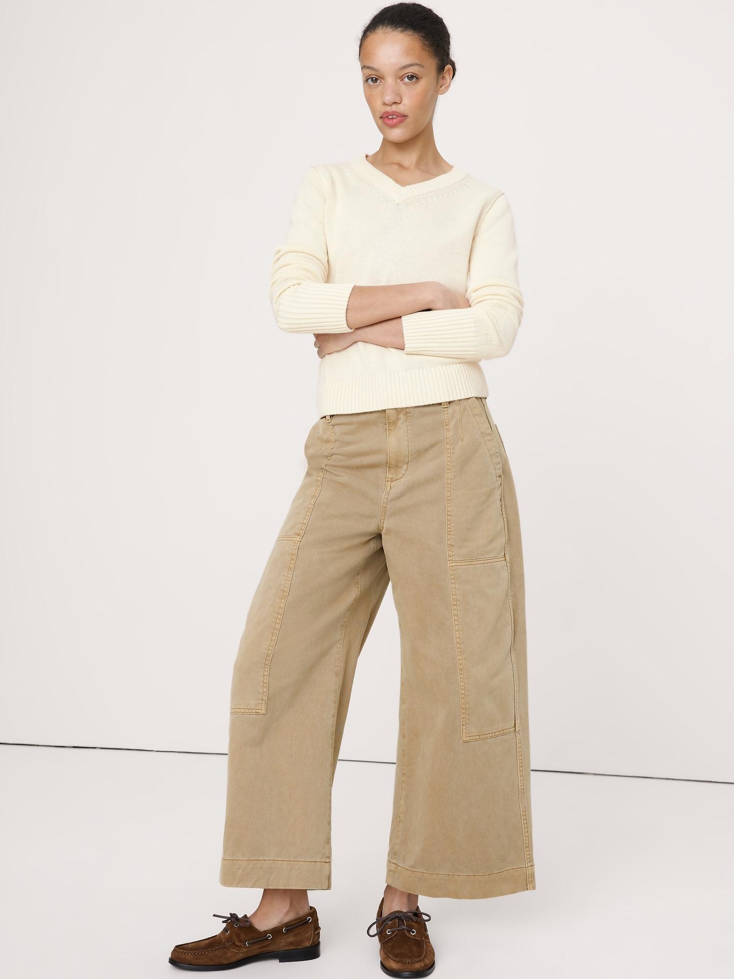 eversoft cotton-silk v-neck sweater