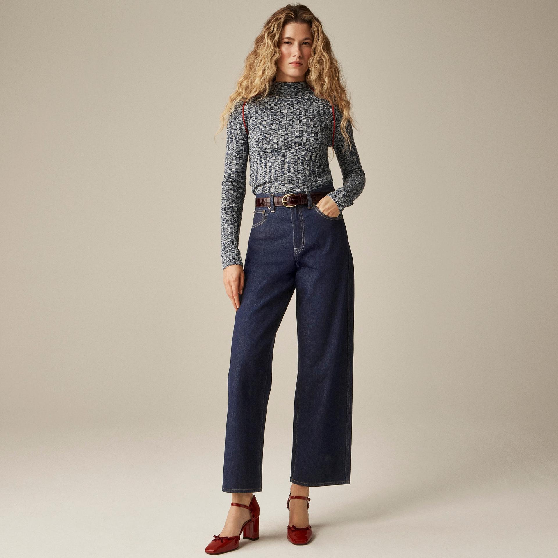 everyday wide-leg ankle jean in semi-stretch