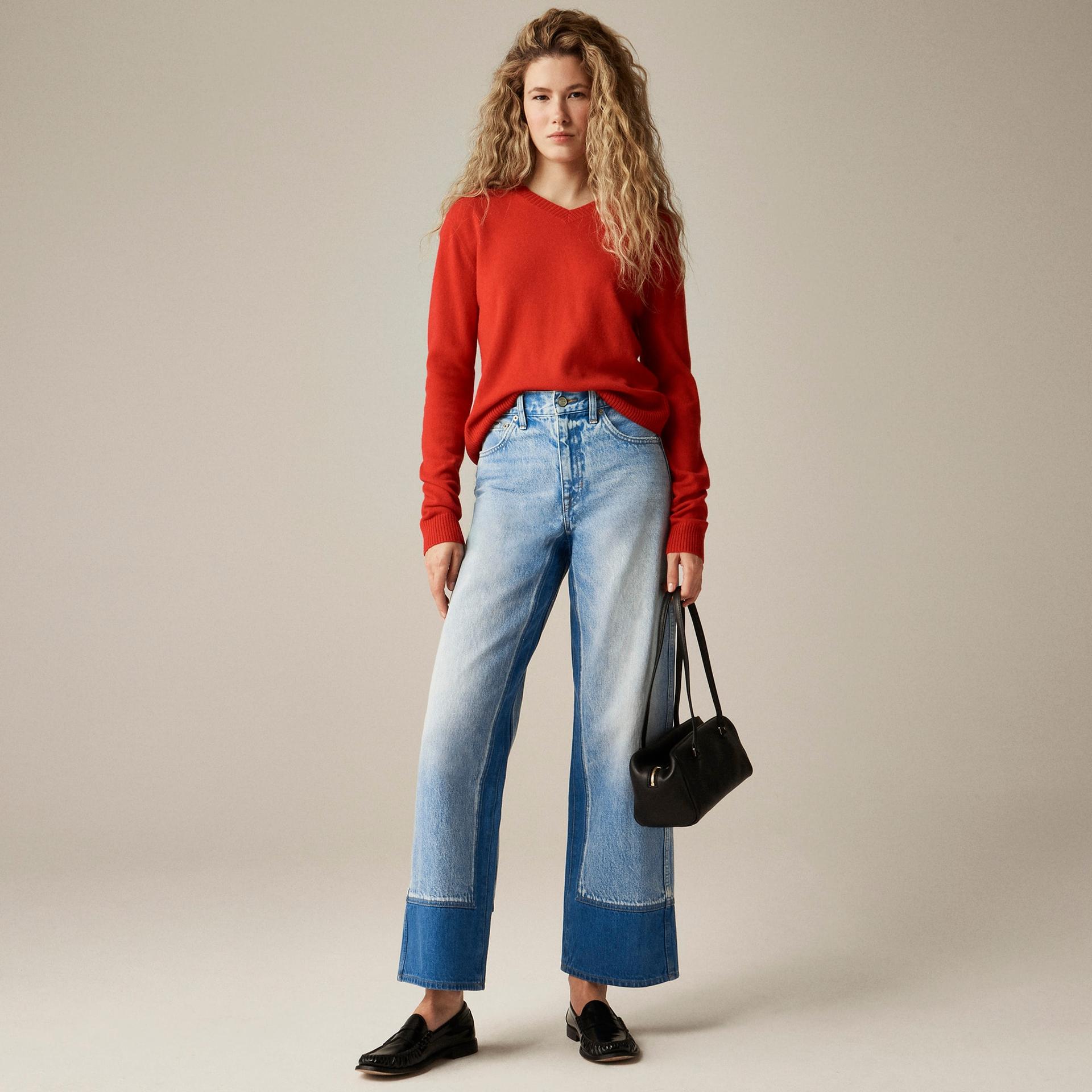 everyday wide-leg ankle jean in semi-stretch