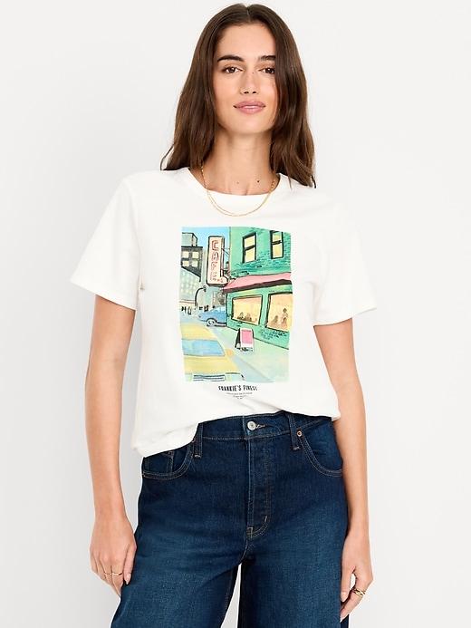 everywear crew-neck graphic t-shirt