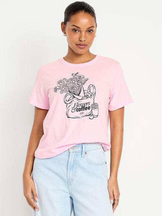 everywear crew-neck graphic t-shirt