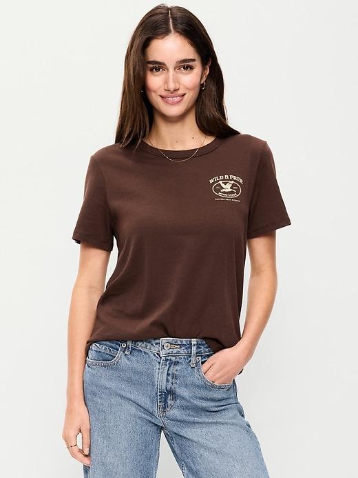 everywear crew-neck graphic t-shirt