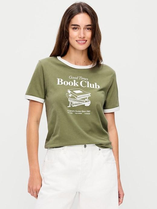 everywear crew-neck graphic t-shirt