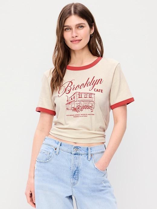 everywear crew-neck graphic t-shirt