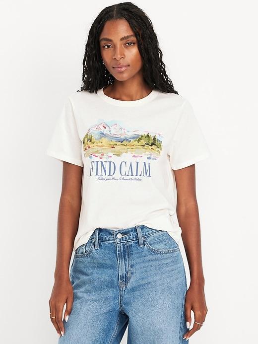 everywear crew-neck graphic t-shirt