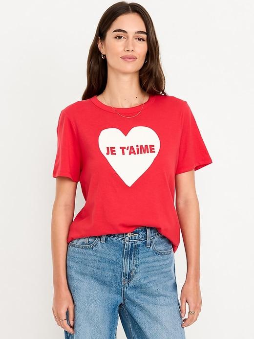 everywear crew-neck graphic t-shirt