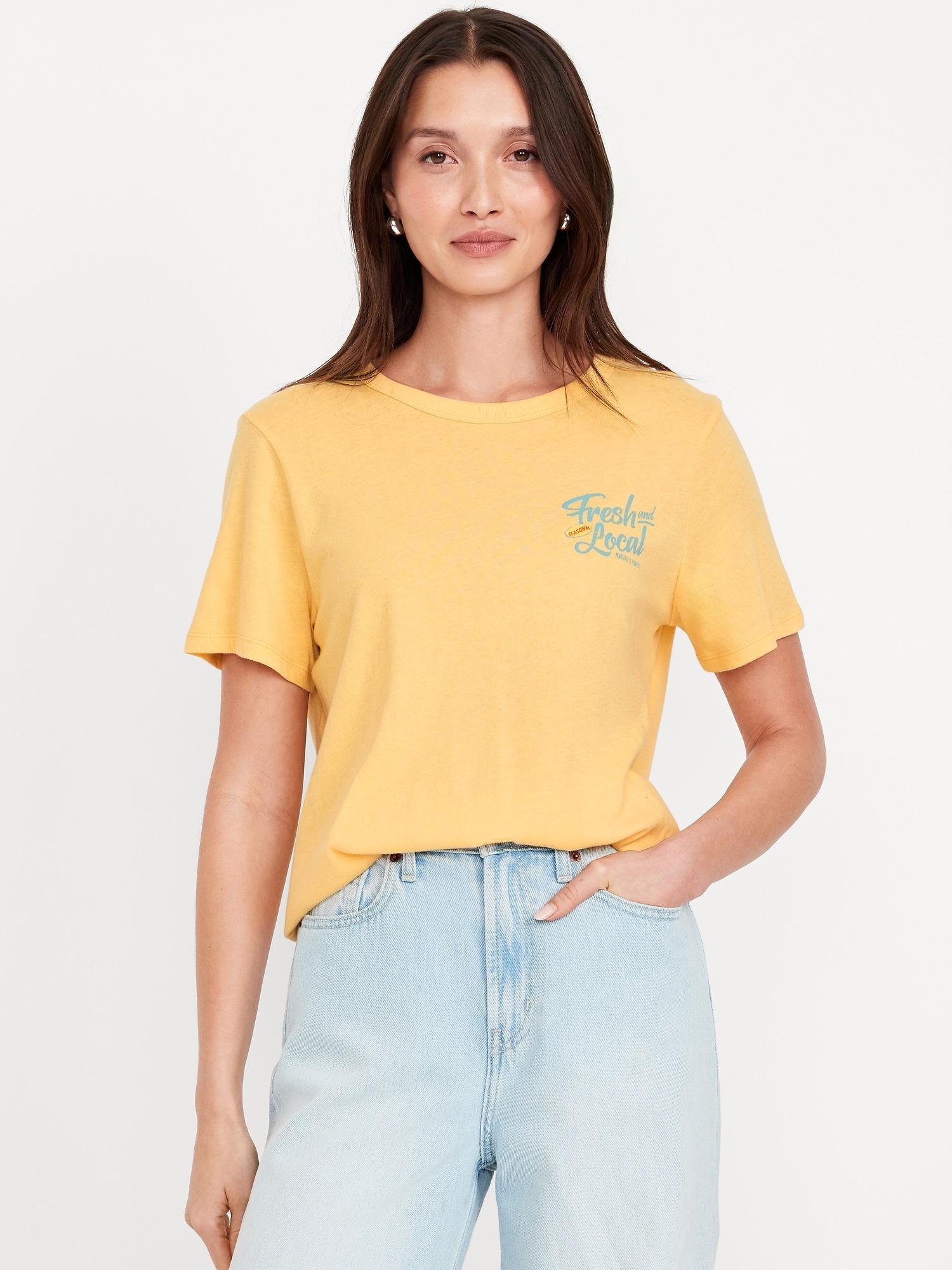 everywear graphic crew-neck tee for women