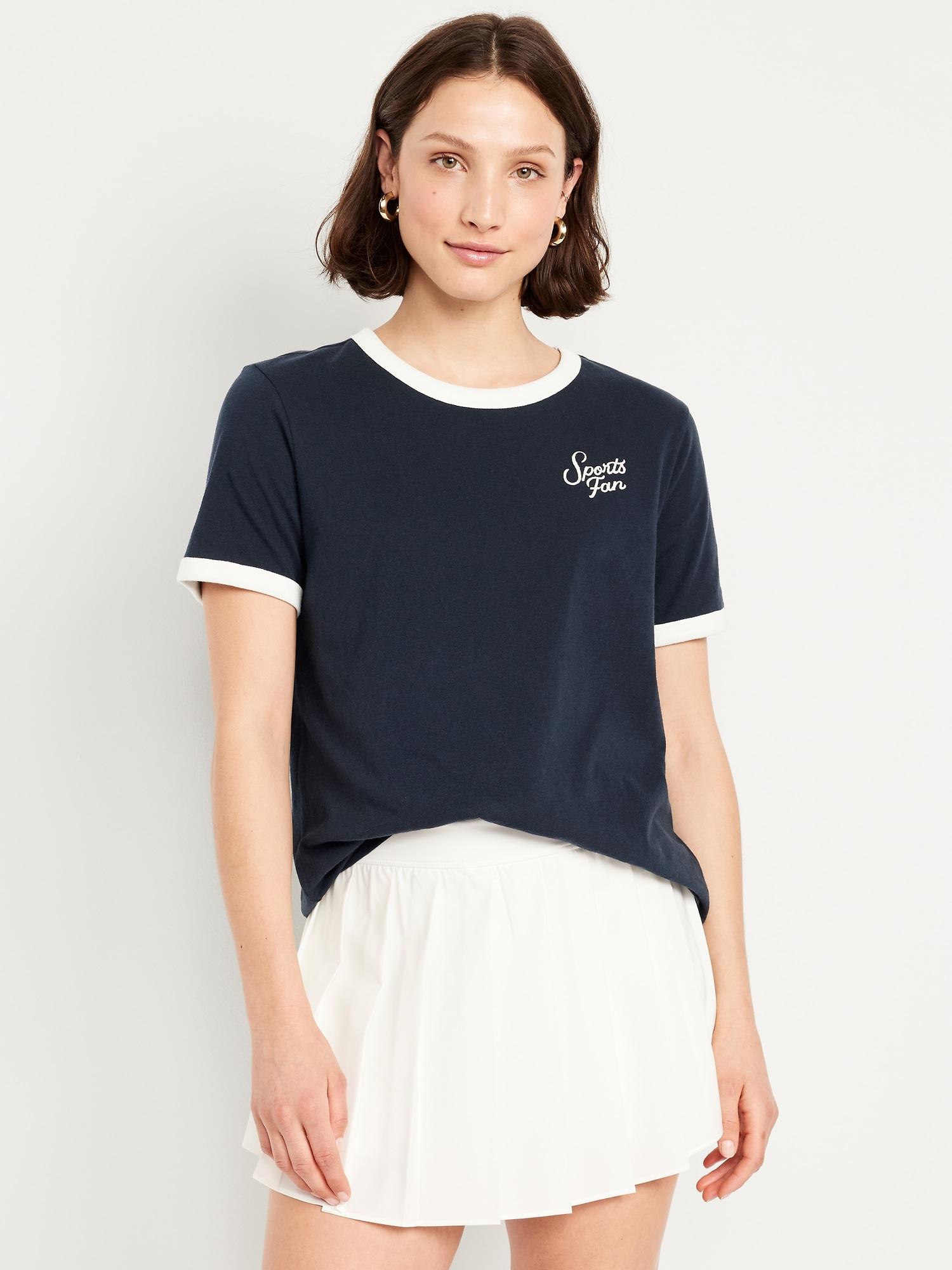 everywear graphic crew-neck tee for women