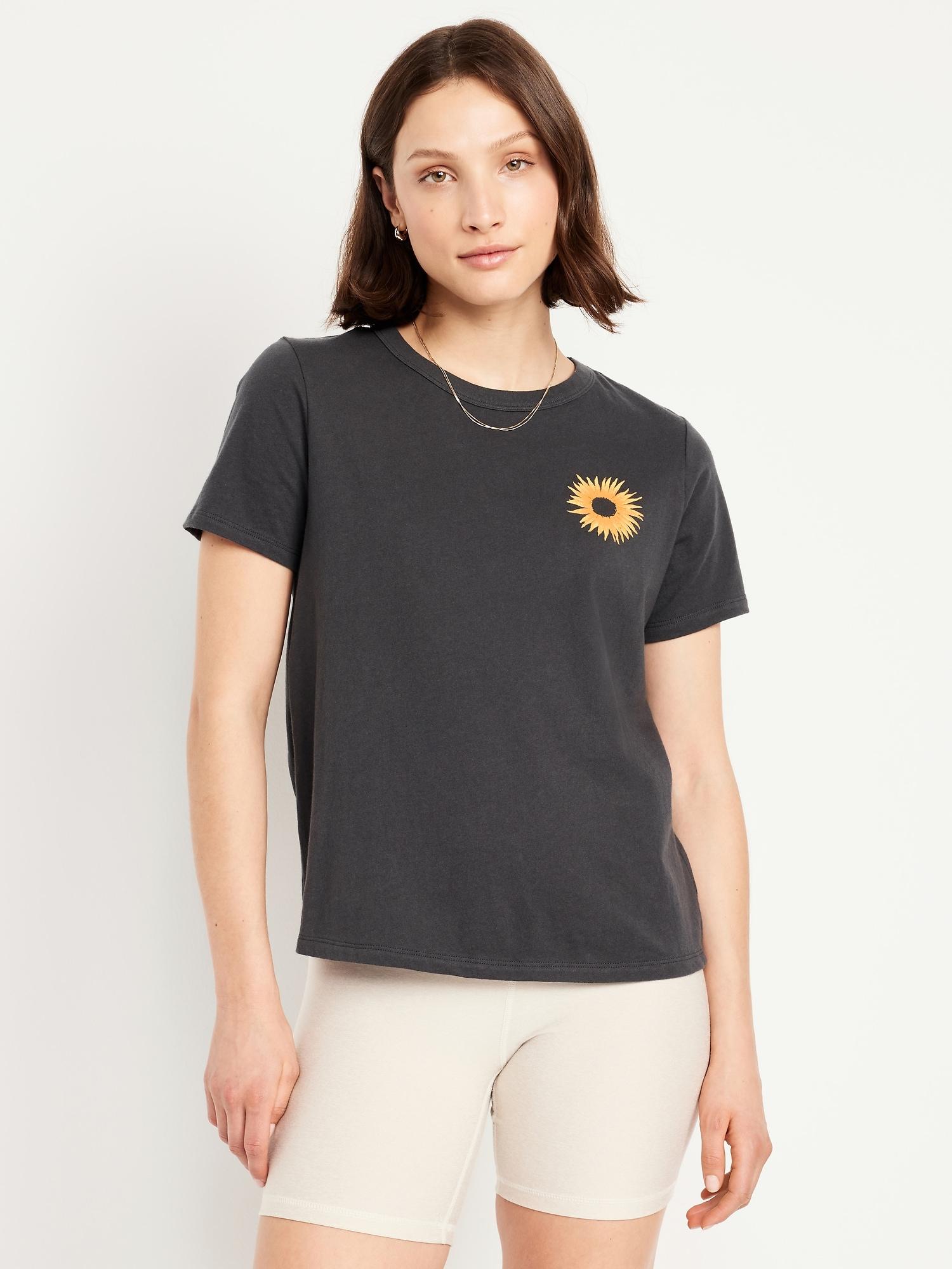 everywear graphic crew-neck tee for women