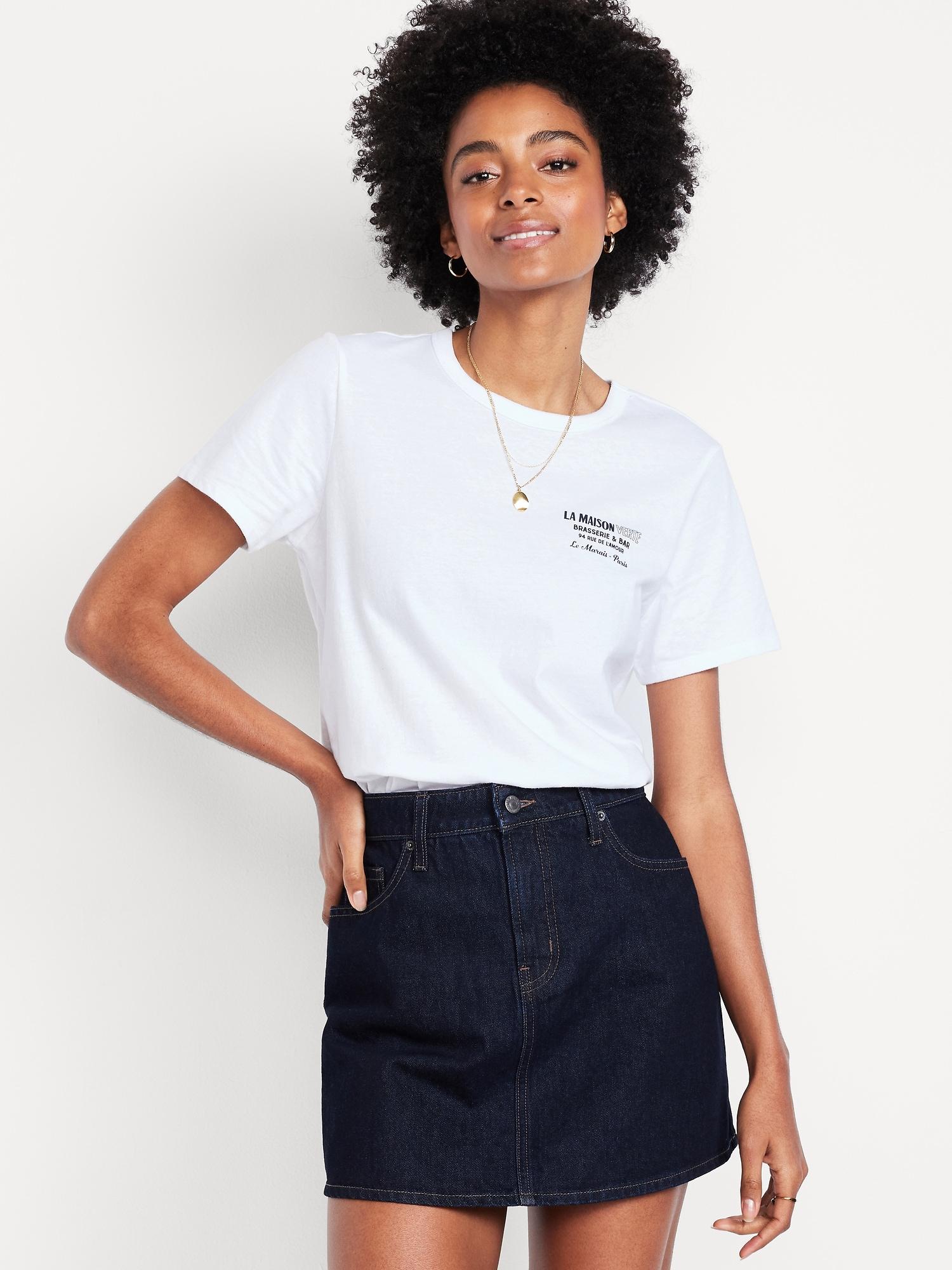 everywear graphic crew-neck tee for women