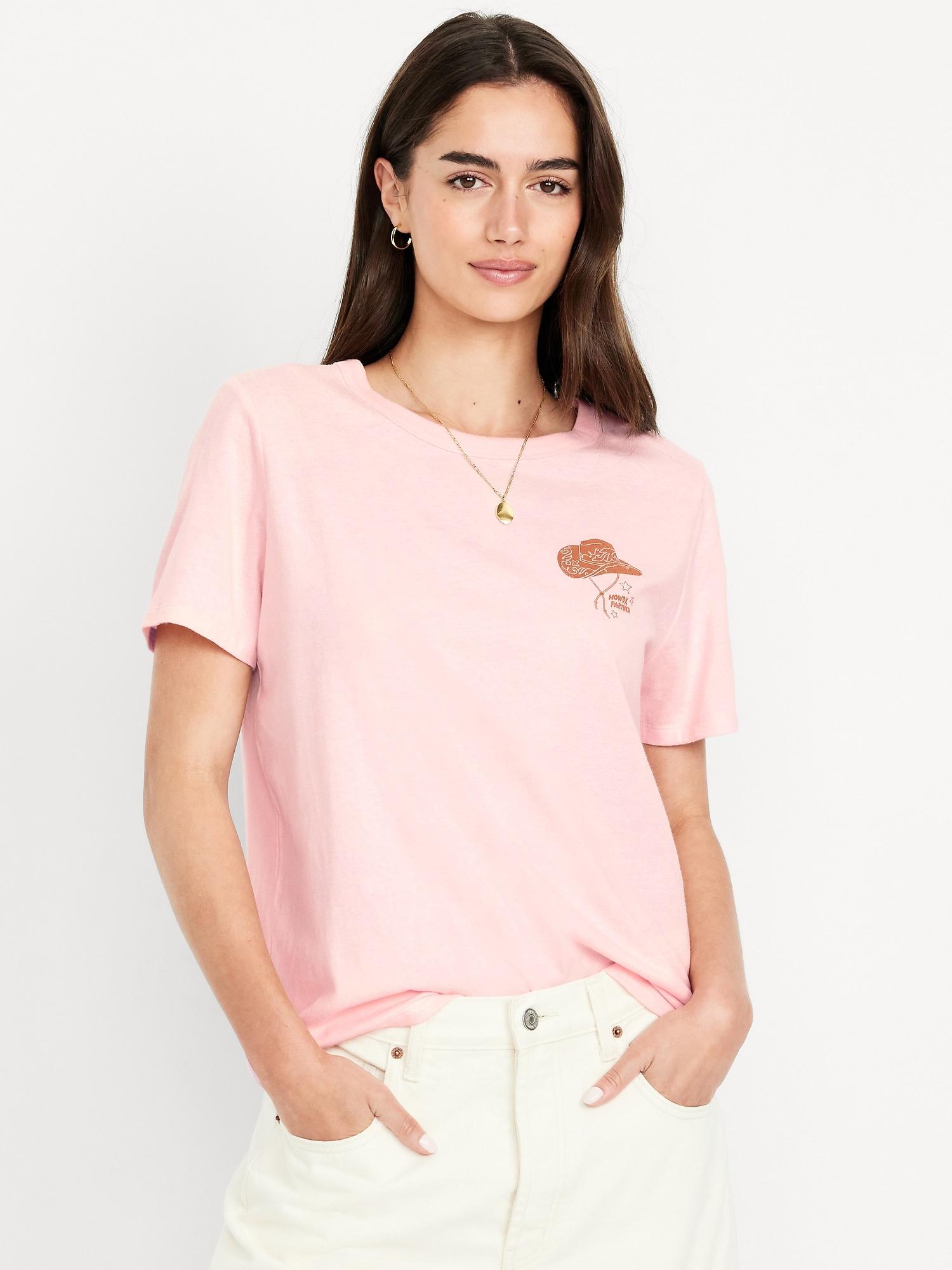 everywear graphic crew-neck tee for women